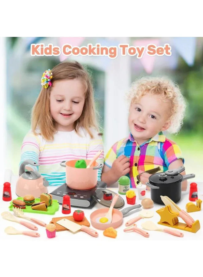 Mini Kitchen Set Toy with Real Working Stove – Educational Cooking Toy for Kids Ages 12+