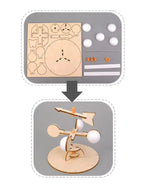 STEM Toy, Wooden Wind Vane, Montessori Toy, DIY 3D puzzle, eco-friendly, handmade, educational toy