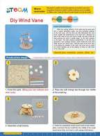 STEM Toy, Wooden Wind Vane, Montessori Toy, DIY 3D puzzle, eco-friendly, handmade, educational toy