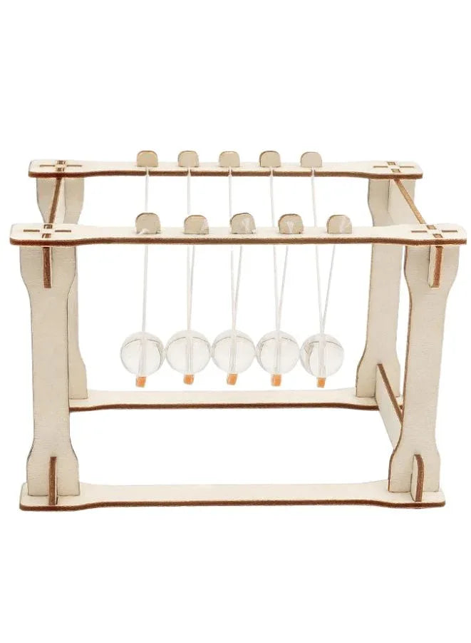 STEM Toy, Wooden Newton's Cradle, Montessori Toy, DIY 3D puzzle, eco-friendly, handmade, educational toy