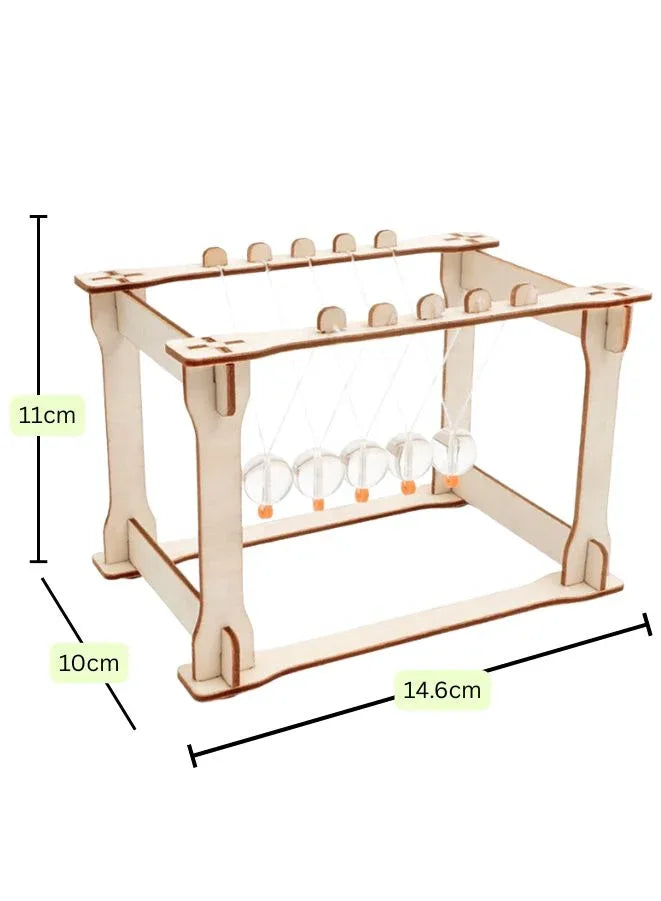 STEM Toy, Wooden Newton's Cradle, Montessori Toy, DIY 3D puzzle, eco-friendly, handmade, educational toy