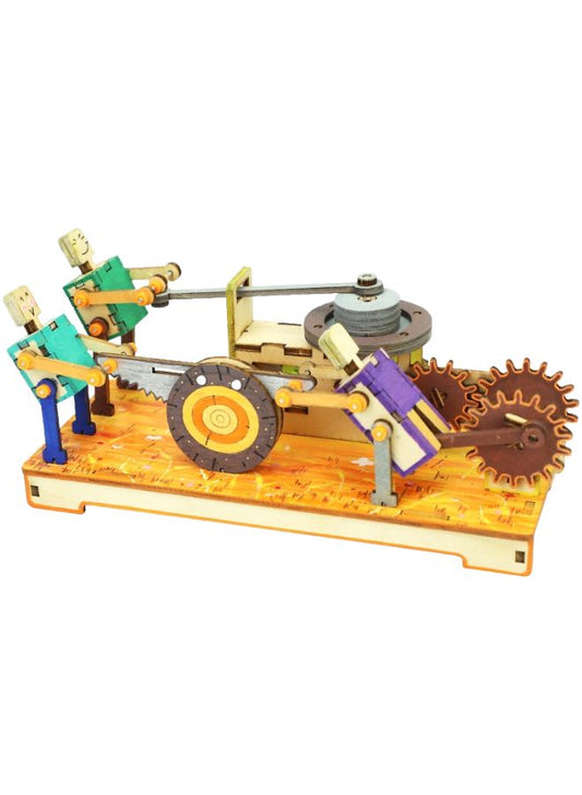 STEM Toy, Wooden Sawmill & Millstone Grinder, Montessori Toy, DIY 3D puzzle, battery powered, eco-friendly, handmade, educational toy