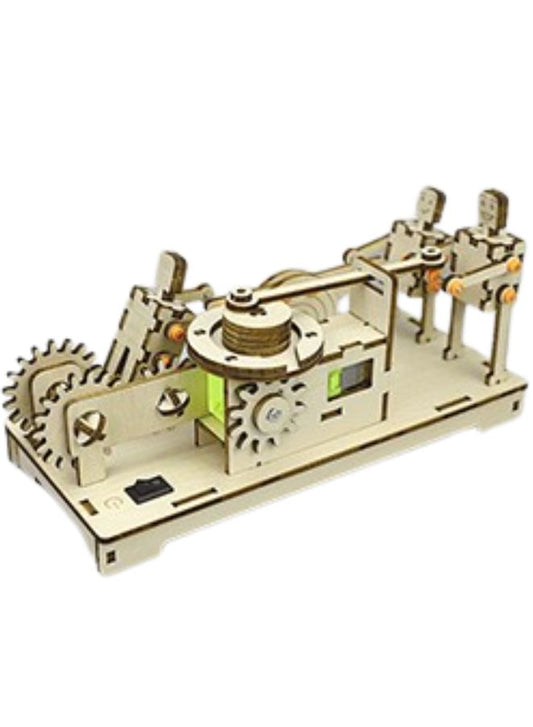 STEM Toy, Wooden Sawmill & Millstone Grinder, Montessori Toy, DIY 3D puzzle, battery powered, eco-friendly, handmade, educational toy