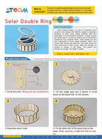 STEM Toy, Wooden Sun Dial, Solar-Powered Montessori Toy, DIY 3D puzzle, eco-friendly, handmade, educational toy