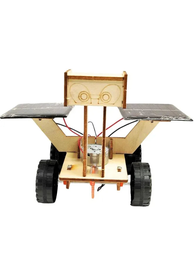 STEM Toy, Wooden Lunar Rover, Solar-Powered Montessori Toy, DIY 3D puzzle, eco-friendly, handmade, educational toy