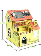 STEM Toy, Wooden House, Solar-Powered Montessori Toy, 3D puzzle, eco-friendly, handmade, educational toy