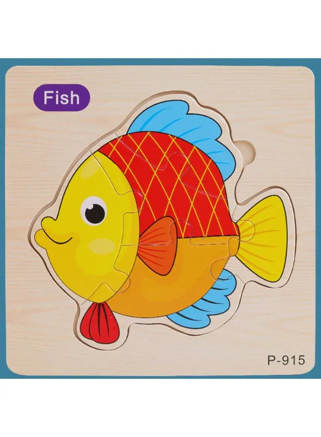 3D Wooden Jigsaw Puzzle for Kids – Animal Set Early Learning Toy for Toddlers and Children