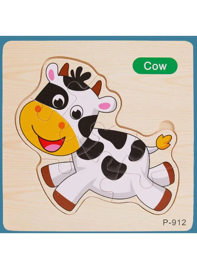 3D Wooden Jigsaw Puzzle for Kids – Animal Set Early Learning Toy for Toddlers and Children