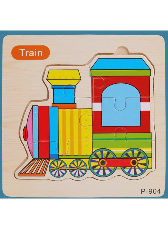 3D Wooden Jigsaw Puzzle for Kids – Vehicle Set Early Learning Toy for Boys and Girls