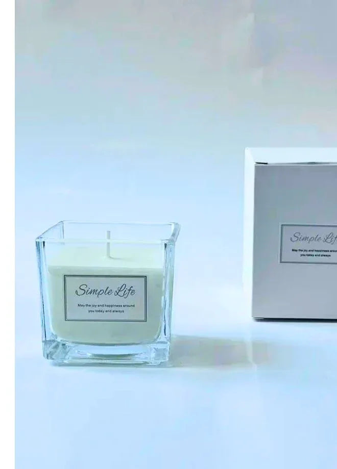 Glass Jar Scented Candle – Long Lasting Floral Home Fragrance, Up to 45 Hours Burn Time – Decorative Aromatherapy Candle in Vanilla or Vanilla & Coconut Scent for Relaxation and Gifting