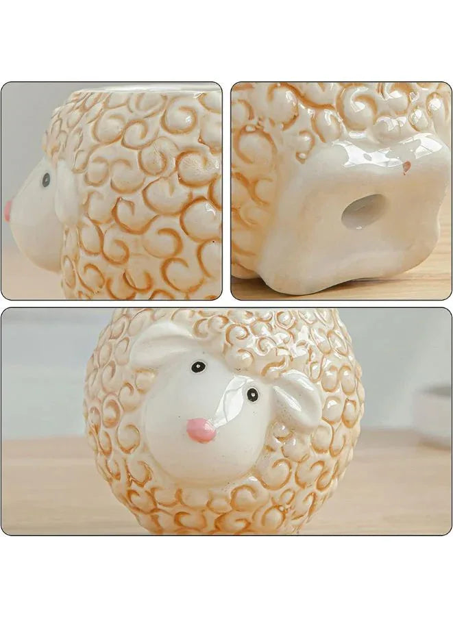 Cute Succulent Indoor Plant Pot, Succulent Pots with Drainage Hole, Sheep