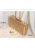 Women's golden clutch for party