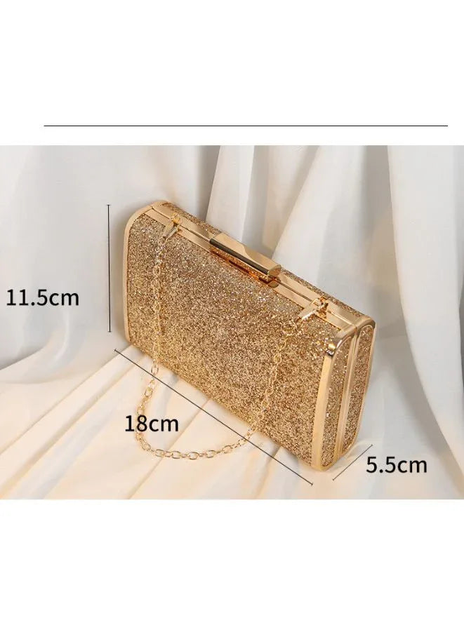 Women's golden clutch for party
