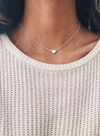 Preserved Red Rose with Heart shape Silver Necklace in Heart Shape Jewelry Box-Valentines Day Gifts for Her