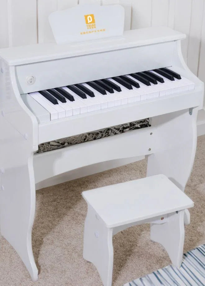 Digital 37 Key Wooden Piano for Kids - Educational Toy with Interactive Features