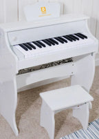 Digital 37 Key Wooden Piano for Kids - Educational Toy with Interactive Features