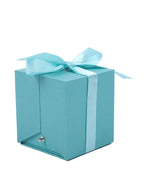 Rose Flower Jewelry Box and Silver Heart Pendant Necklace With Greeting Card and Bag, Rose Gift for Valentine's Day