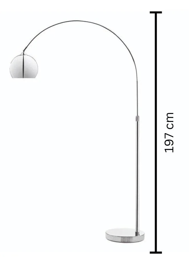 Modern Chrome Finish with Foot Switch Lounge Mini Floor Lamp size
