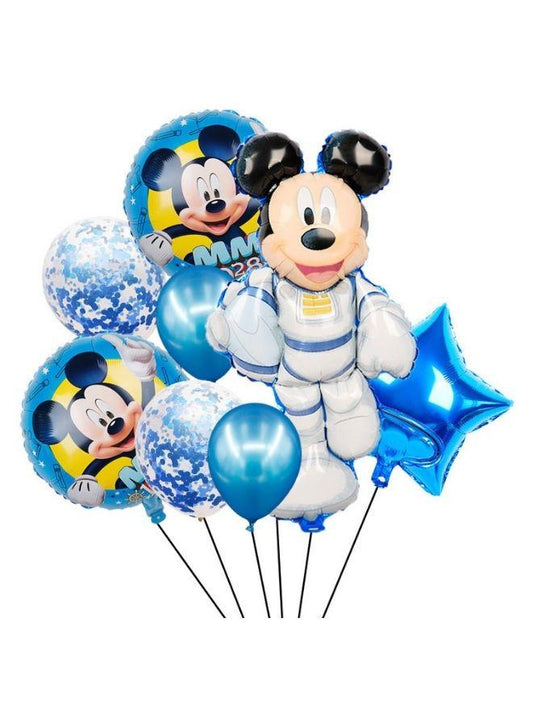 Disney Mickey Mouse Balloon Set - Blue | Fun Party Decor with Balloon Bouquet, Latex Balloons, and Foil Mickey Balloon | Perfect for Birthdays, Baby Showers