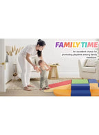 6 piece Indoor Foam Playset | Soft Toddler and Active Kids Nursery Furniture for Balancing, Crawling, Climbing, Sliding and Jumping