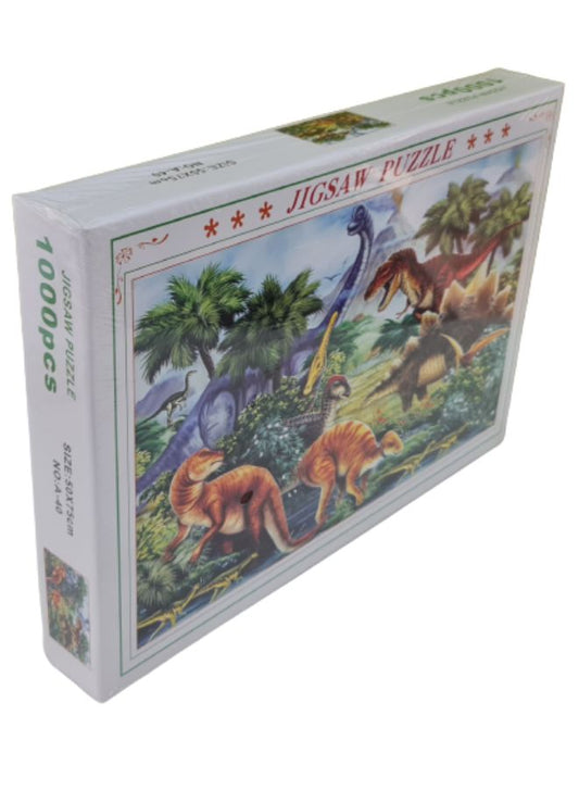 1000 Piece Jigsaw Puzzle with Unique Artwork, Dinosaurs (50 x 75 cm)