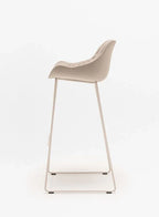 Baltic Soft Duo High Stool with Wooden Base (Customizable)