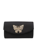 Black Butterfly Clutch Purse