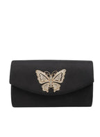 Black Butterfly Clutch Purse