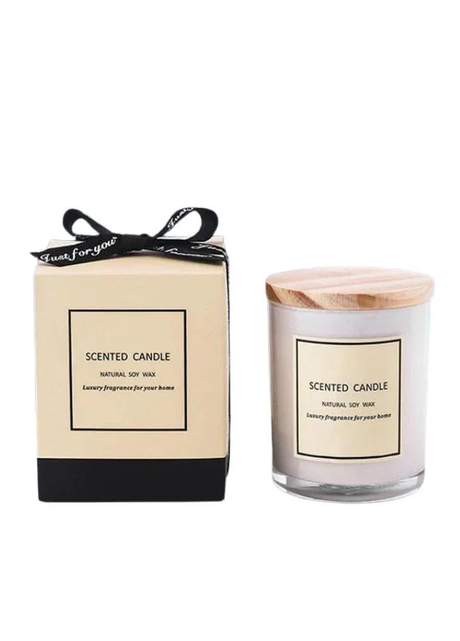Premium Glass Jar Rose Scented Candle - Romantic Floral Atmosphere - Prolonged Fragrance Release - Enjoy Up to 40 Hours of Blissful Burning