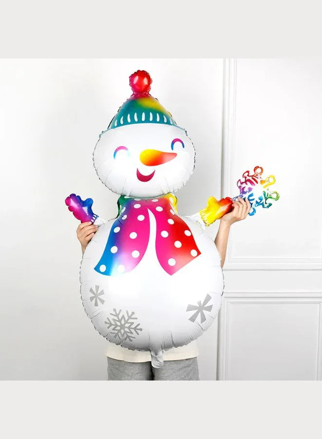بالونات زينة عيد الميلاد من رقائق الفويل لوازم الحفلات (رجل الثلج)