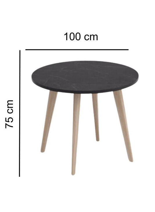 Round Pantry/Coffee Table, Simple Modern Design Coffee Task for Home Office Bistro Balcony Lawn