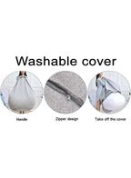 Classic Fabric Bean Bag with foot stool red features