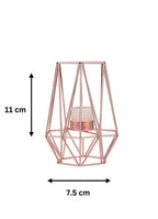 Elegant Metal Candle Holder - Stylish and Functional Home Decor Accent (Rose Gold)