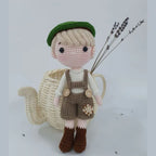 Handmade Natural Cotton Crochet Hansel Toy Doll – 25cm Amigurumi Sleeping Buddy for Babies, Kids & Adults