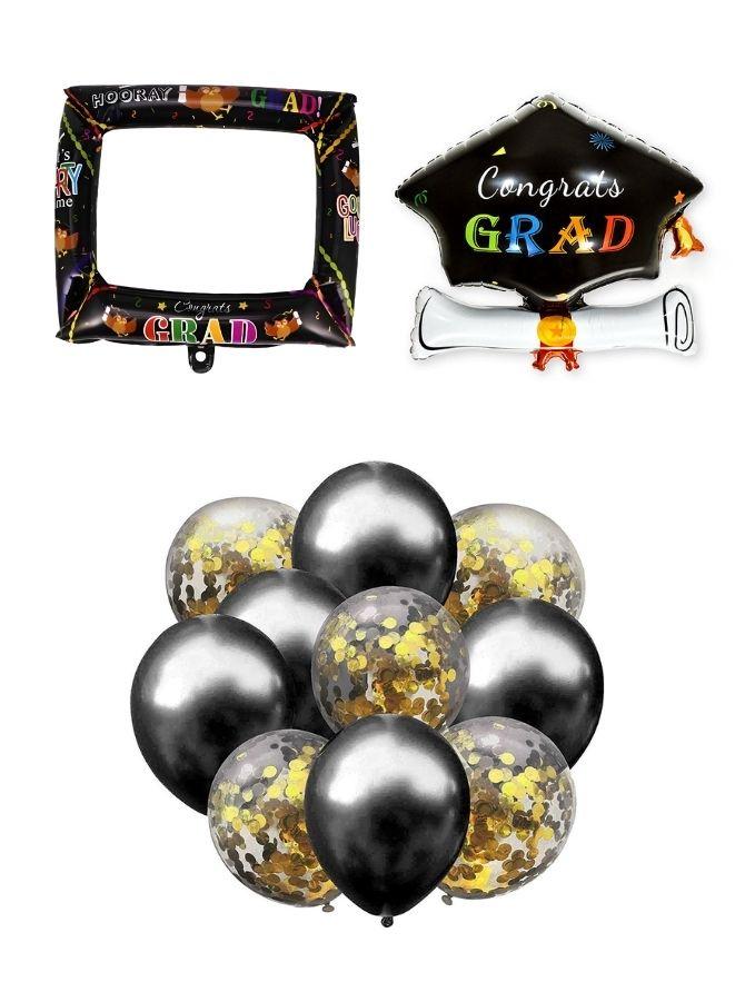 Graduation Theme Party Supplies Balloons Kit with Frame for taking photos Celebration Decor Set For Kids Adults