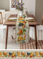 Halloween  Rectangle Table Runner -Featuring Happy Halloween Pumpkins