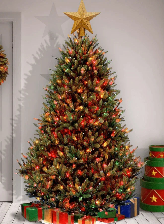 شجرة عيد الميلاد توبر مضاءة LED الدورية العارض 3D بريق الذهب نجمة شجرة توبر لزينة شجرة عيد الميلاد 3-أوضاع (USB بالطاقة)