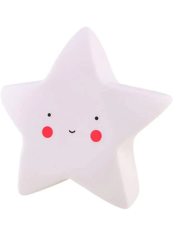 Portable Cartoon LED Night Light for Kids Bedroom Table Lamp Bedside Moon Star Nightlight Best Birthday Gift, Home Décor, Kid' Room Decoration, Living Room