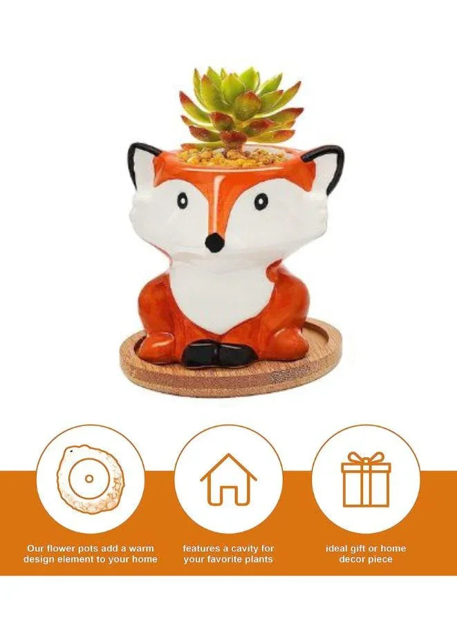 indoor plant pot fox