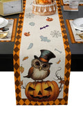 Halloween Rectangle Table Runner -Featuring Happy Halloween Pumpkins