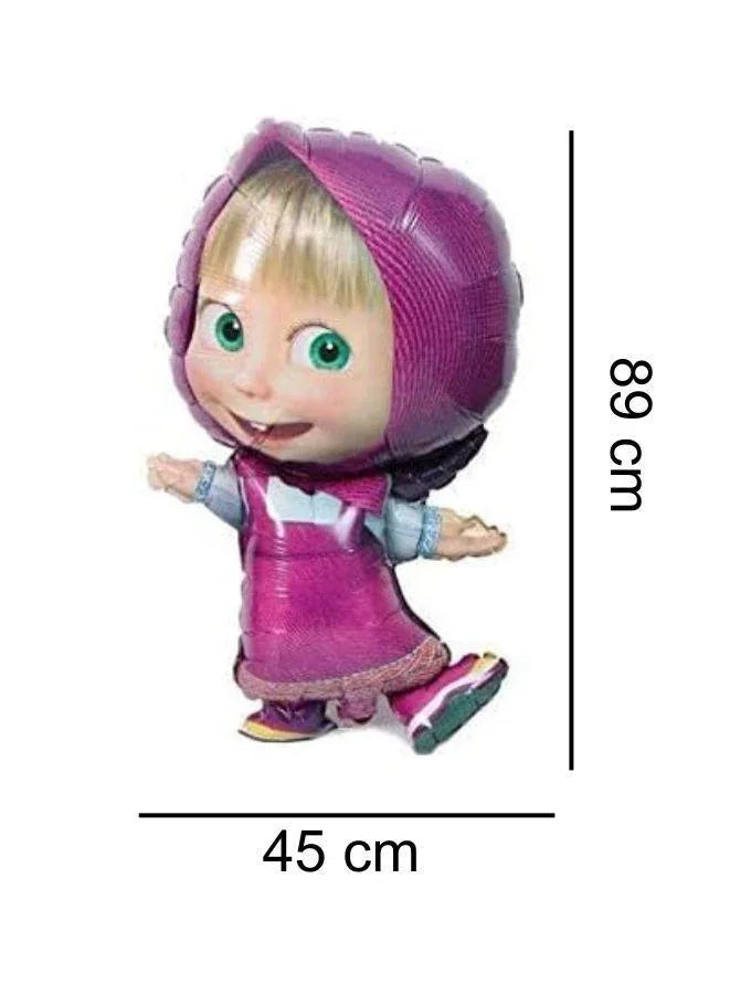 Must Have Set of 3 Foil Balloons Masha and the Bear, for Kids' Party, Birthday and Gender Reveal Masha y el Oso