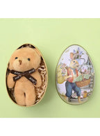 6 Pcs Metal Easter Egg Boxes | Bunny & Chick Print Candy Boxes for Easter Party Favors