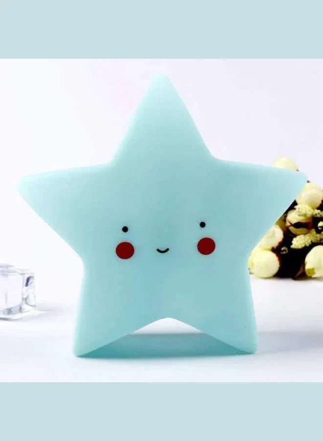 Portable Cartoon LED Night Light for Kids Bedroom Table Lamp Bedside Moon Star Nightlight Best Birthday Gift, Home Décor, Kid' Room Decoration, Living Room