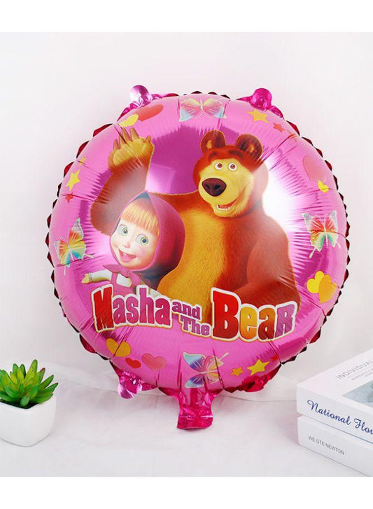 Must Have Set of 3 Foil Balloons Masha and the Bear, for Kids' Party, Birthday and Gender Reveal Masha y el Oso
