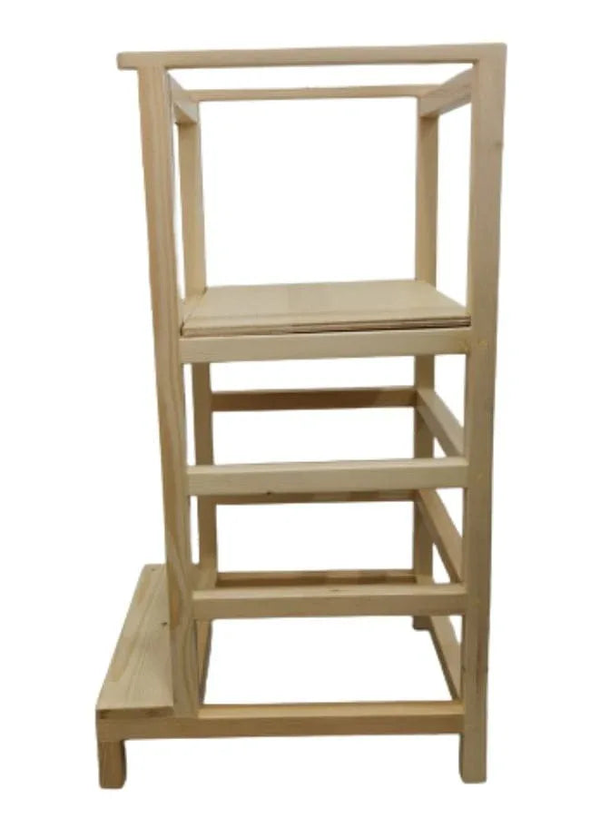 Adjustable Step Stool with Safety Rail for Kids Beige Fatio General Trading