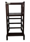 Adjustable Step Stool with Safety Rail for Kids Brown Fatio General Trading