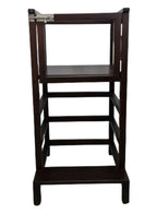 Adjustable Step Stool with Safety Rail for Kids Brown Fatio General Trading