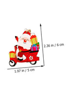 Vintage-Inspired Wooden Santa Claus Christmas Ornaments (12-Pack) - Indoor & Outdoor Decor