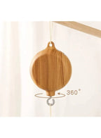 Baby Crib Bed  Mobile Musical Box - Mobile Rotary Music Box Imitation Wood - Music Box with Rotating Hook -Crib Mobile Motor Battery Operated Plays 35 Tunes Crib Toys Attachments (Without Arm) Fatio General Trading