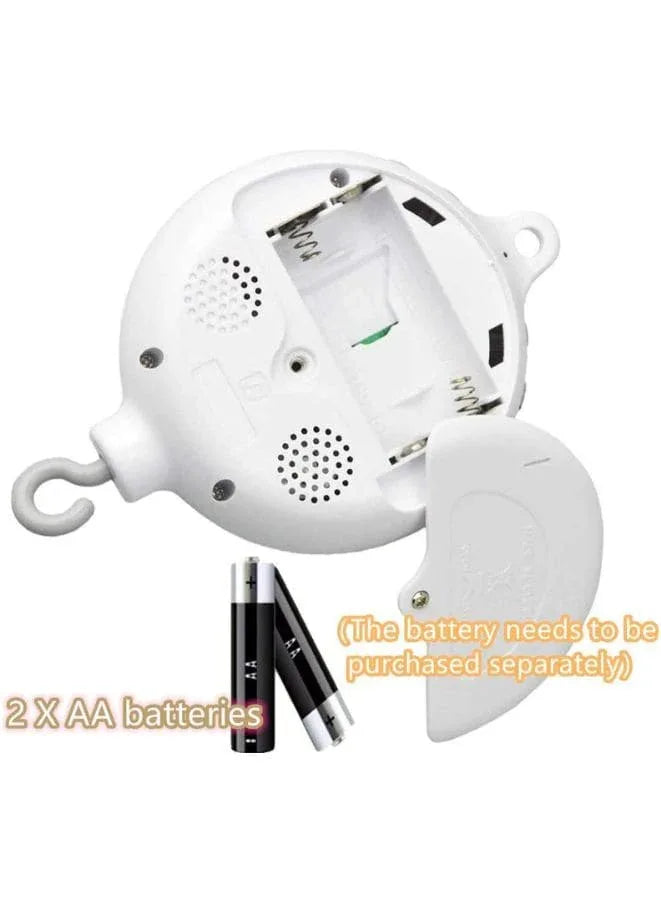 Baby Crib Bed  Mobile Musical Box - Mobile Rotary Music Box - Music Box with Rotating Hook -Crib Mobile Motor Battery Operated Plays 35 Tunes Crib Toys Attachments (Without Arm) Fatio General Trading